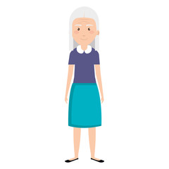 cute grandmother avatar character vector illustration design