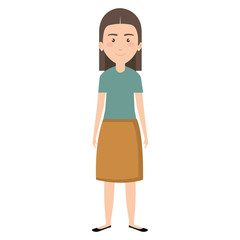 young and casual woman character vector illustration design