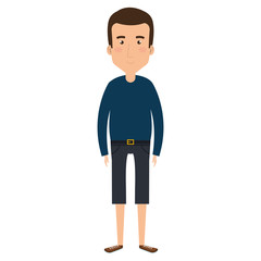 young and casual man avatar character vector illustration design