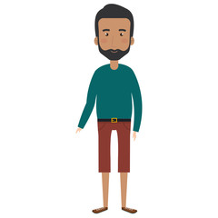 young and casual man avatar character vector illustration design
