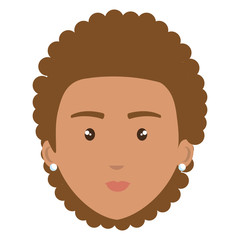 young head woman character vector illustration design
