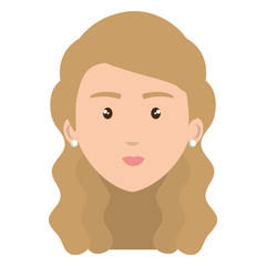 young head woman character vector illustration design