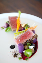 Exquisite dish, creative restaurant meal concept, haute couture food