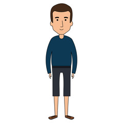 young and casual man avatar character vector illustration design