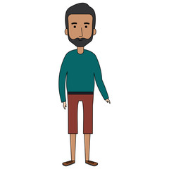 cute grandfather avatar character vector illustration design