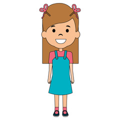 cute and little girl vector illustration design