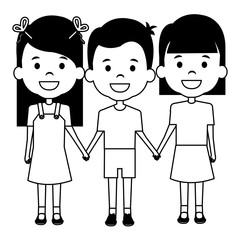 Obraz na płótnie Canvas group of kids avatars characters vector illustration design