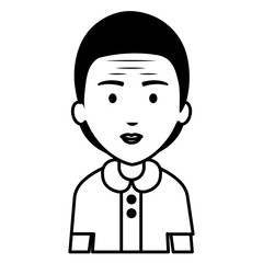 cute grandmother avatar character vector illustration design