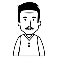 young and casual man avatar character vector illustration design