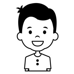 cute and little boy vector illustration design