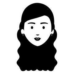 young head woman character vector illustration design