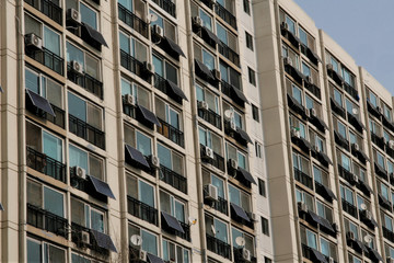 Solar panels on a apartment 
