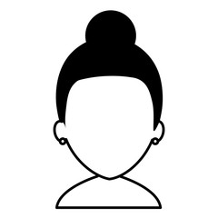young woman shirtless character vector illustration design