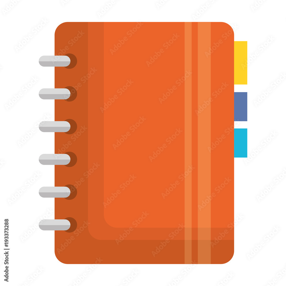 Poster notebook with tabs icon vector illustration design