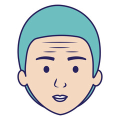 Obraz premium cute grandmother head avatar character vector illustration design