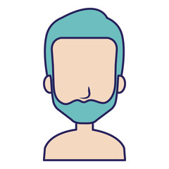 young man shirtless avatar character vector illustration design