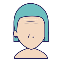 cute grandmother shirtless avatar character vector illustration design