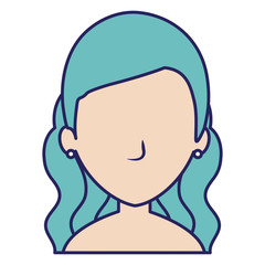 young woman shirtless character vector illustration design