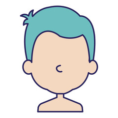 cute and little boy shirtless vector illustration design