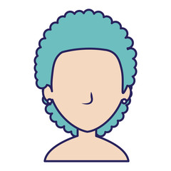 young woman shirtless character vector illustration design