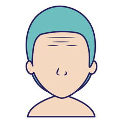 cute grandmother shirtless avatar character vector illustration design