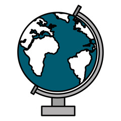 Naklejka premium earth planet school icon vector illustration design