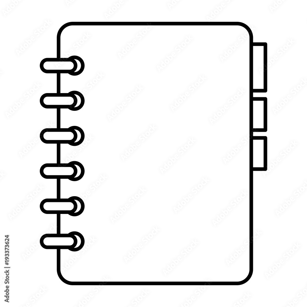 Poster notebook with tabs icon vector illustration design