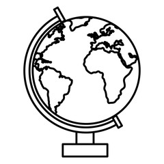 Naklejka premium earth planet school icon vector illustration design