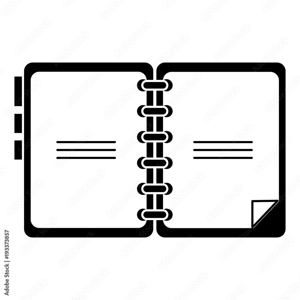 Poster notebook with tabs icon vector illustration design