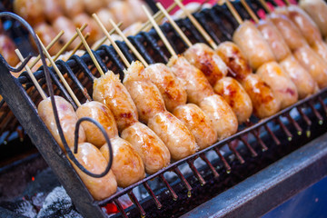 thai style suasage grilled
