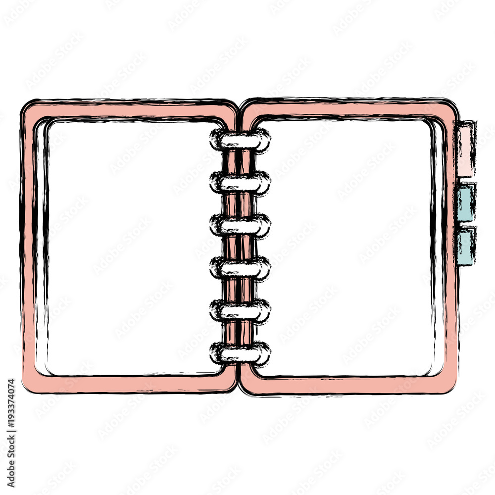 Poster notebook with tabs icon vector illustration design