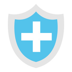 shield with cross icon vector illustration design