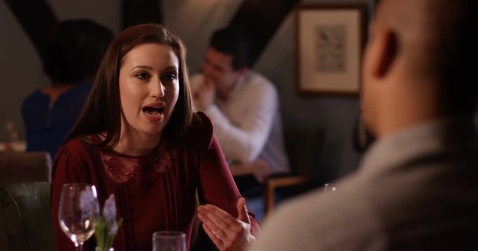 4k, Young attractive couple having relationship problems. Slow motion.