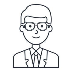 elegant businessman avatar character vector illustration design