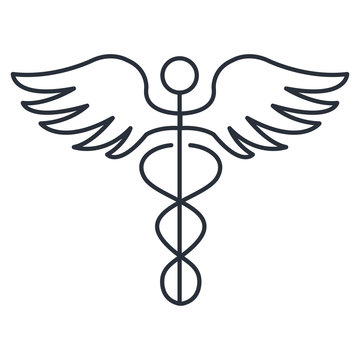 caduceus medical symbol icon vector illustration design
