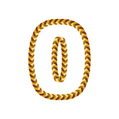 Obraz premium 0 Braid Letter Logo Icon Design