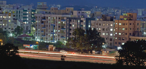 Night street view, Pune