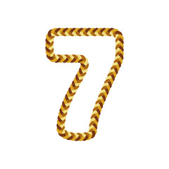 7 Braid Letter Logo Icon Design