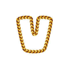 V Braid Letter Logo Icon Design