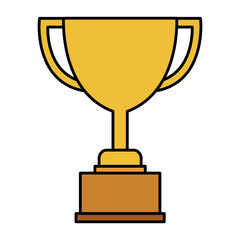 trophy cup isolated icon vector illustration design