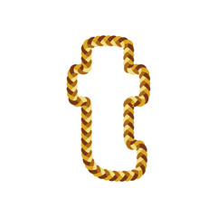 T Braid Letter Logo Icon Design