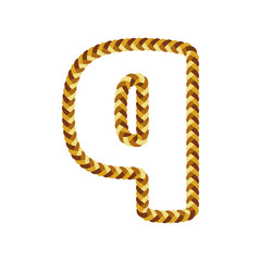 Q Braid Letter Logo Icon Design
