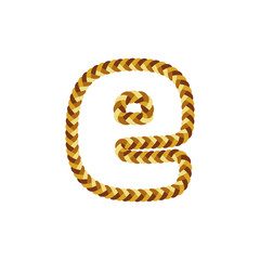 Obraz premium E Braid Letter Logo Icon Design