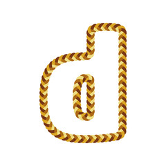 Obraz premium D Braid Letter Logo Icon Design