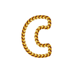 C Braid Letter Logo Icon Design