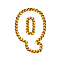 Q Braid Letter Logo Icon Design