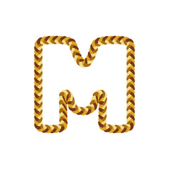 M Braid Letter Logo Icon Design