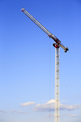 Crane working, in a sunny day
