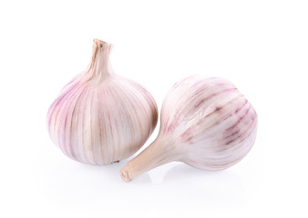 garlic on white background