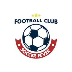 Obraz premium Soccer Fever Big Ball Football Club Emblem